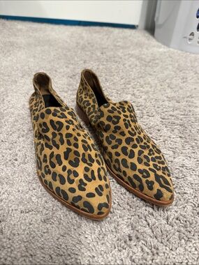 Treasure & Bond Leopard-Print Slip-On Loafers in Tan and Black